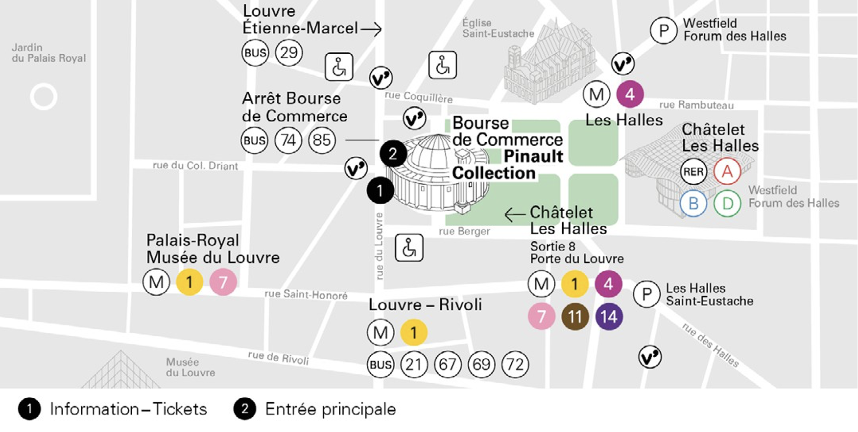 plan des entrées